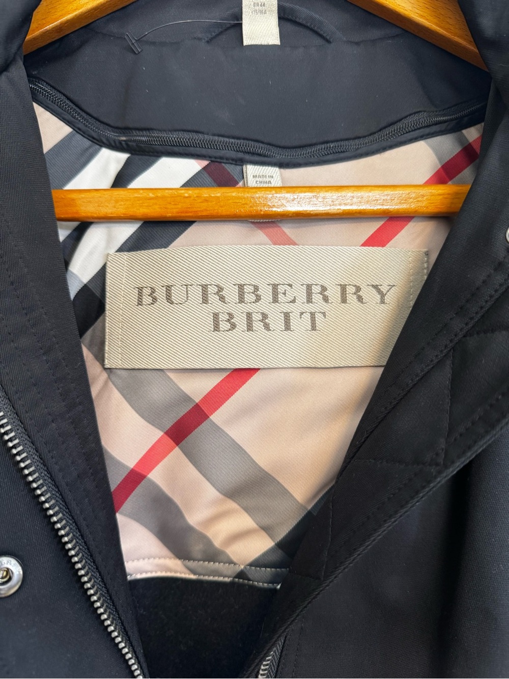 Authentic Burberry Brit Black Trench Coat with Signature Check Lining - Picture 13 of 15